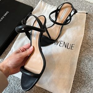 Saks black heeled sandals
